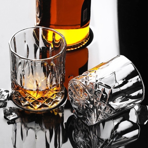 Vesselia Old Fashioned Glass Whiskey Tumbler with Engraved Design for Brand & Promotional Projects