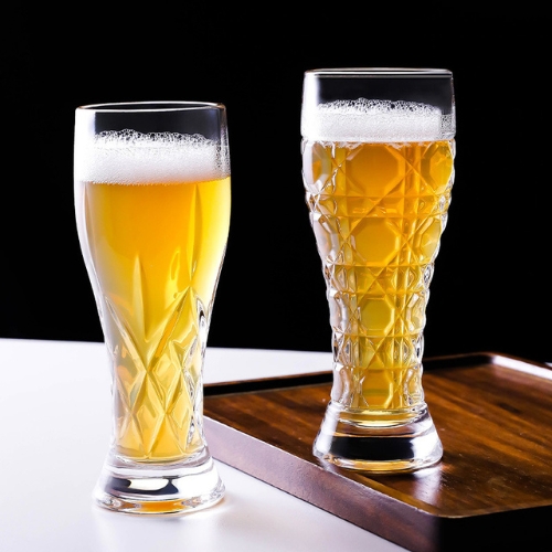 Vesselia Beer Pint Glasses Pilsner Beer Mug Modern Clear Wheat Craft Beer Glasses