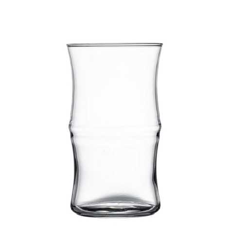 Modern Bamboo Style Glass Mug – Clear Heat Resistant Coffee & Juice Cup