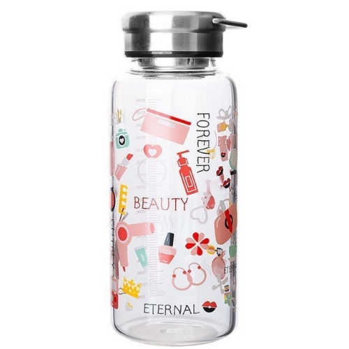 Wholesale Large Capacity Glass Tea Cup with Infuser | Cartoon Borosilicate Glass Cup Custom Logo