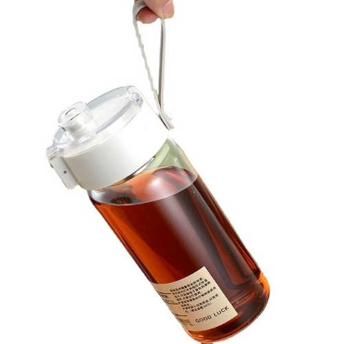 Custom Portable Glass Water Bottle with Straw | Large Capacity MUJI Style Drinking Cup for Women & S