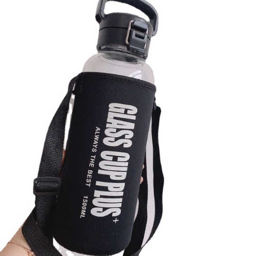 Large Capacity Borosilicate Glass Water Bottle for Men | Outdoor Sports & Gym Portable Heat-Resistan