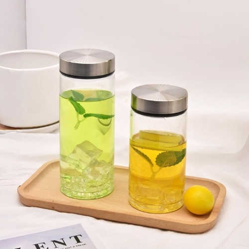 borosilicate glass jar with stainless steel lid portable design borosilicate glass jar with stainless steel lid portable design