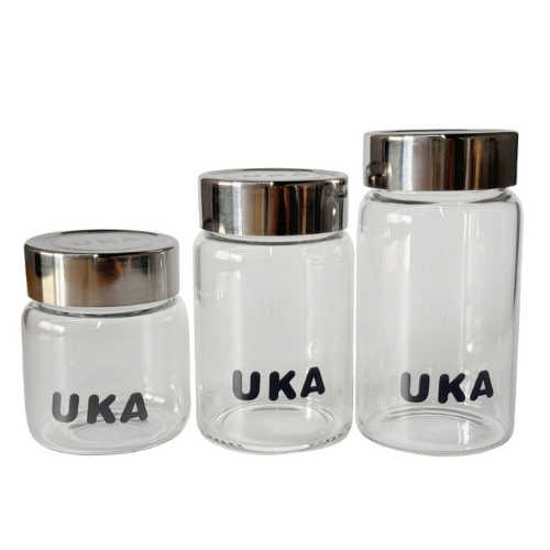 High Borosilicate Glass Tumbler with Stainless Steel Lid | Heat Resistant Wide Mouth Drinting