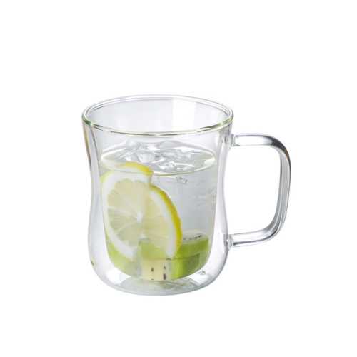 Double Wall Glass Cup Set Borosilicate Insulated Coffee Milk Mugs Heat Resistant Glassware for Home 
