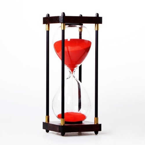 30 Minutes Vintage Metal Frame Glass Hourglass Timer Creative Retro Sand Clock 