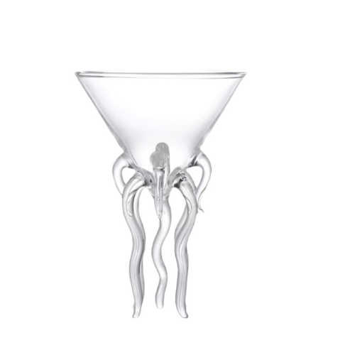 Creative Jellyfish Tini Cocktail Glass | High Borosilicate Glass Stemware | INS Trendy Women’s Wine 