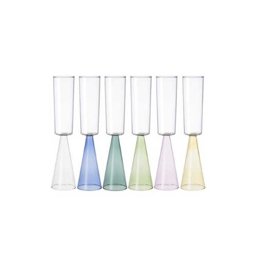 INS Vintage Colorful Glass Goblet Set | Creative High-Stem Wine & Champagne Glasses