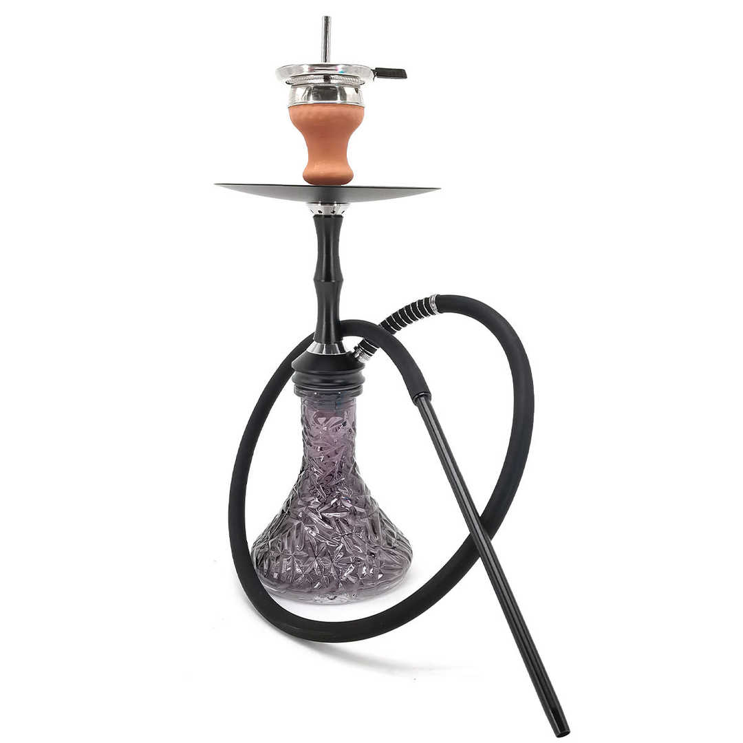 Custom Alloy Hookah Set Medium Size Arabic Shisha Hookah Single Hose Water Pipe