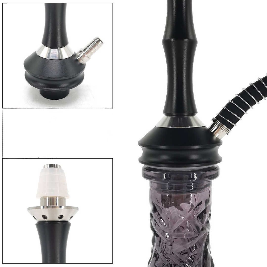 Medium alloy hookah set black Arabic shisha water pipe Medium alloy hookah set black Arabic shisha water pipe