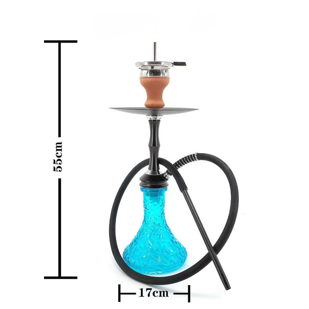 Medium alloy hookah set black Arabic shisha water pipe 