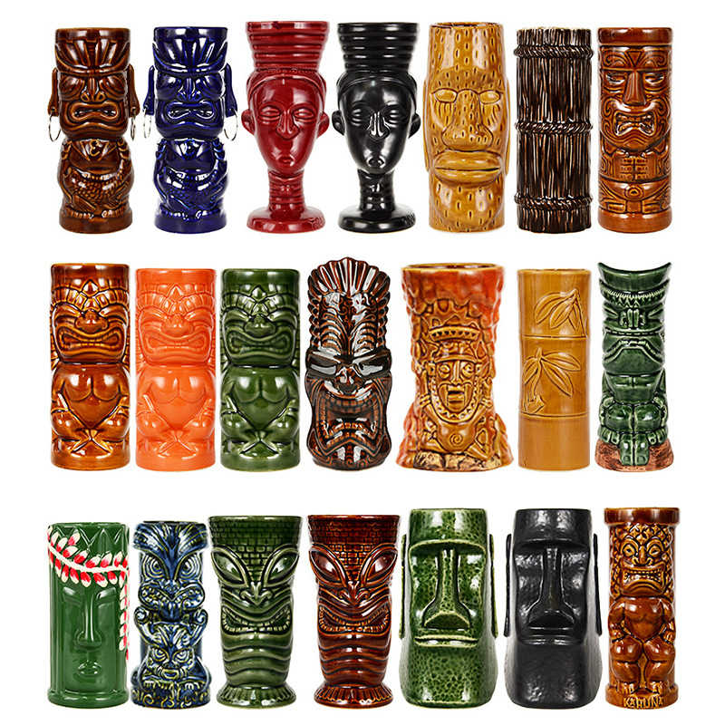 Custom ceramic Tiki mug for Hawaiian cocktails