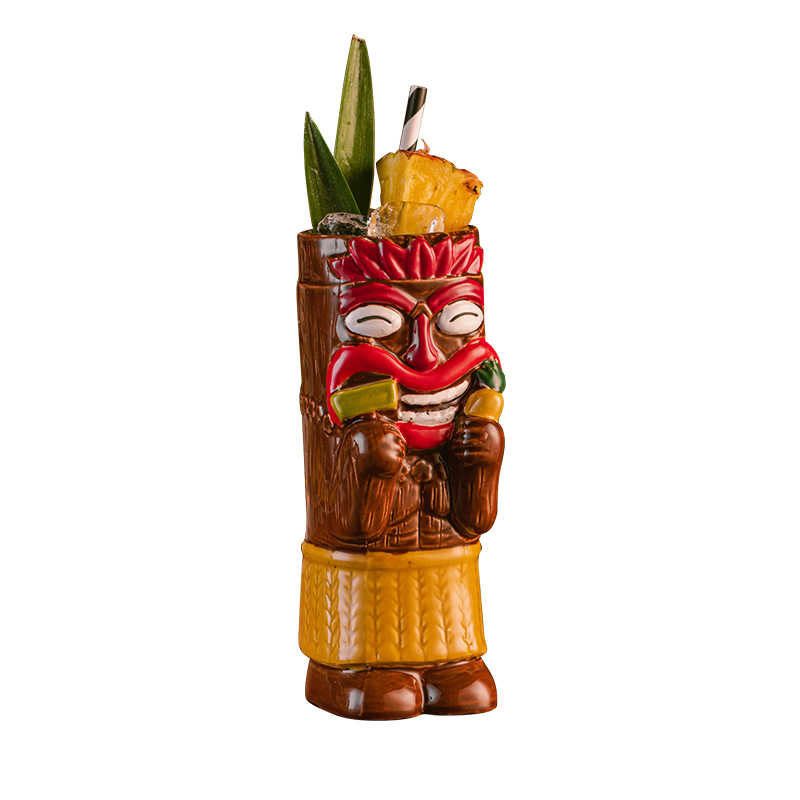 Custom Ceramic Tiki Mug | Hawaiian Tiki Cocktail Cup | Creative Bar Drinkware