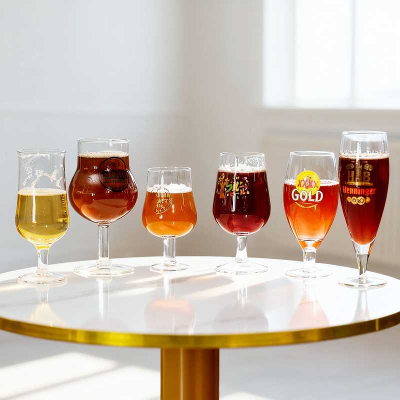 Lead Free Crystal Tulip Pint Beer Glasses | Custom Logo Glassware for Bars