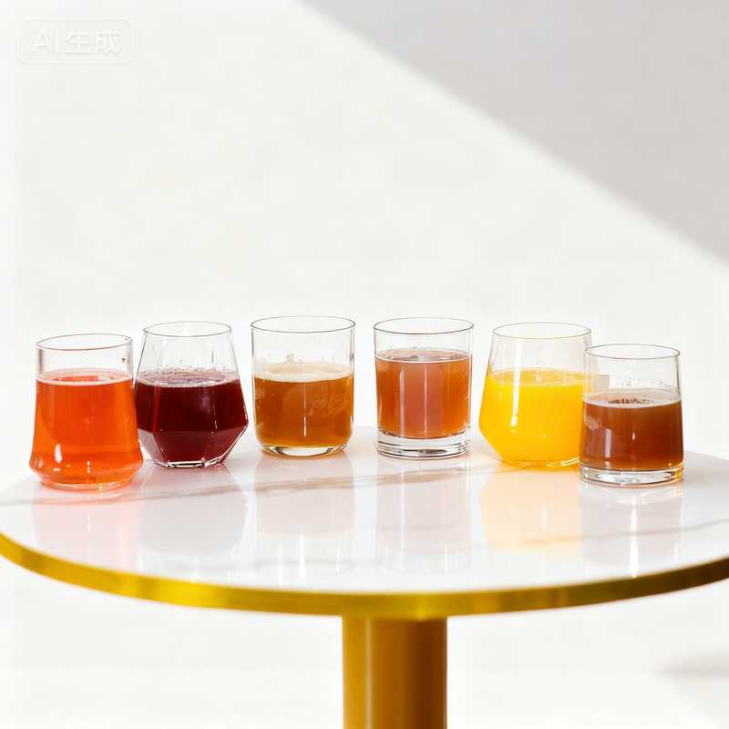 Custom clear whiskey tumbler glass for bar