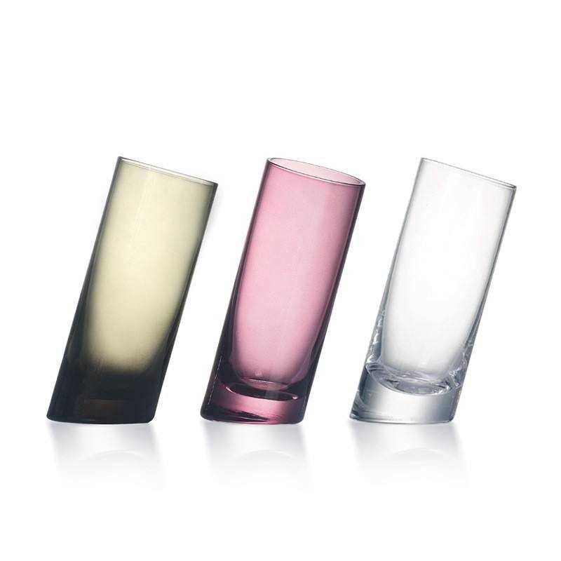 Custom Nordic hand painted slanted glass cup