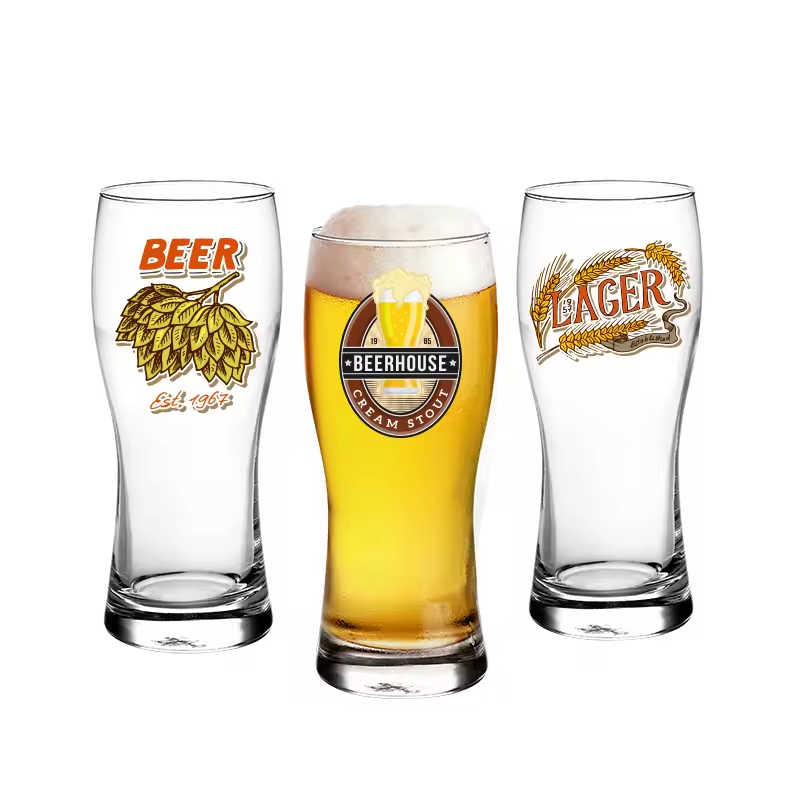 Custom Pilsner Beer Glass | Personalized Logo Beer Glasses for Breweries & Bars - Vesselia Glass