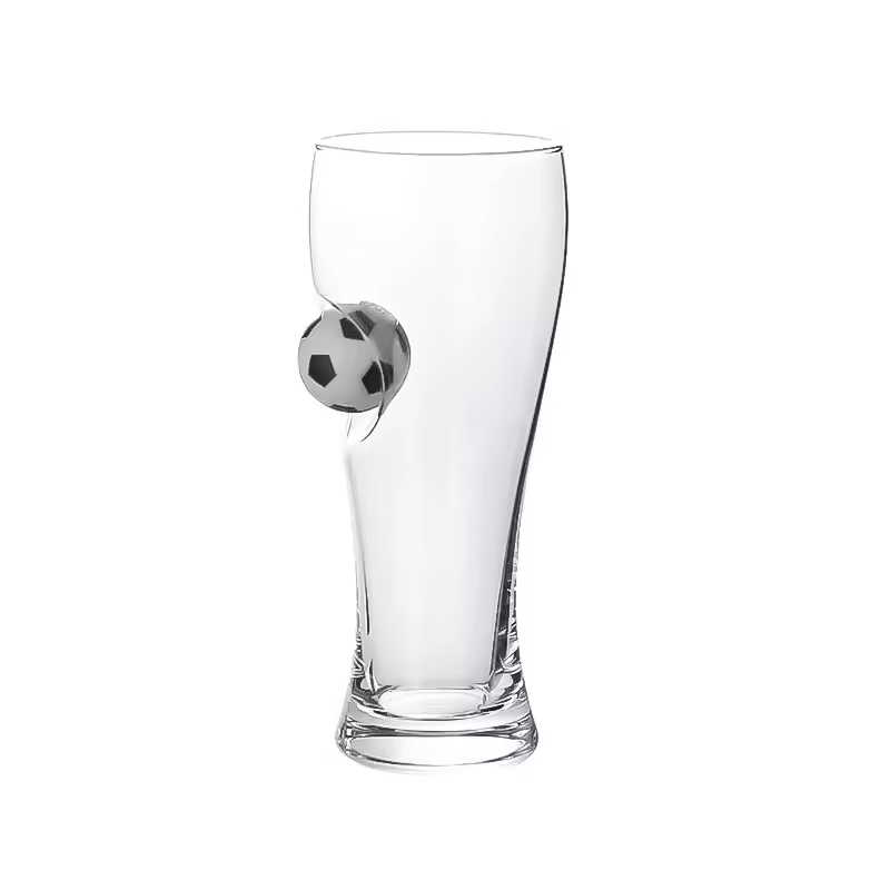 Custom Logo Pilsner Glass | Reusable Football Design, Dishwasher Safe - Vesselia Glass