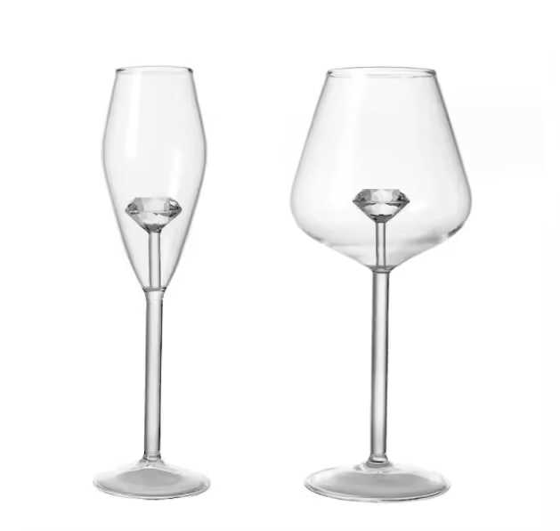 creative high borosilicate clear wine glass champagne goblet